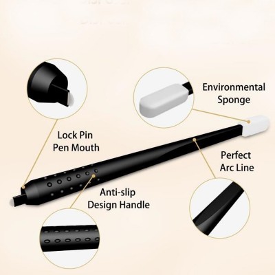 Black And White Manual Tattoo Pen Eccebtric Microblading Manual Pen For Eyebrow