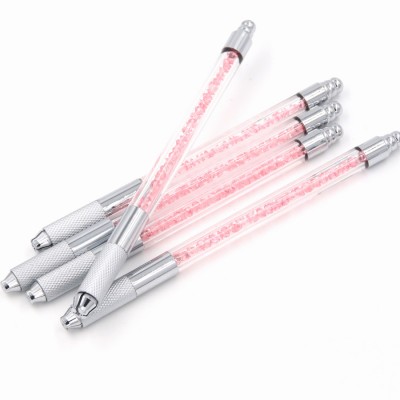 Wholesale Disposable Microblading Pen Pink Crystal Pen For Permanent Makeup For 3D Eyebrow Tattoo